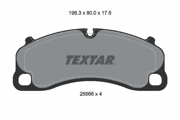 комплект спирачно феродо, дискови спирачки TEXTAR              