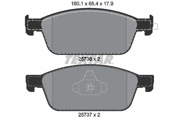 комплект спирачно феродо, дискови спирачки TEXTAR              