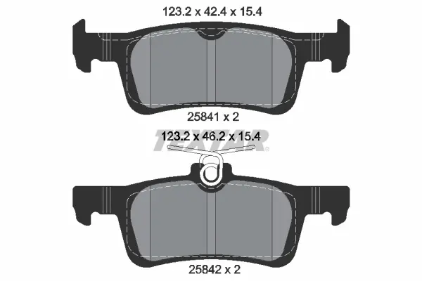 комплект спирачно феродо, дискови спирачки TEXTAR              
