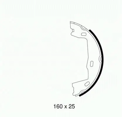 комплект спирачна челюст, ръчна спирачка TEXTAR              