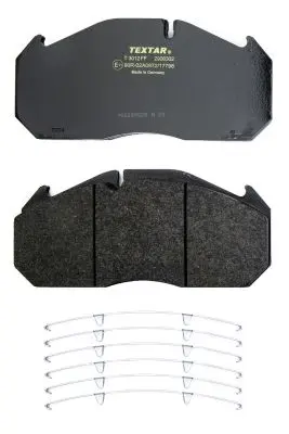 комплект спирачно феродо, дискови спирачки TEXTAR              