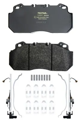 комплект спирачно феродо, дискови спирачки TEXTAR              
