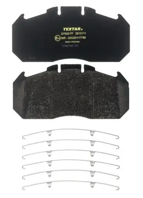 комплект спирачно феродо, дискови спирачки TEXTAR              