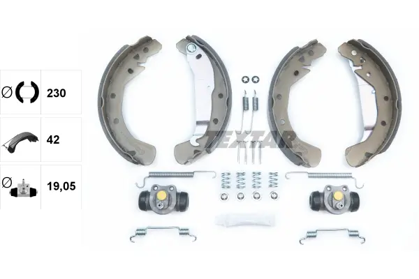 комплект спирачна челюст TEXTAR              