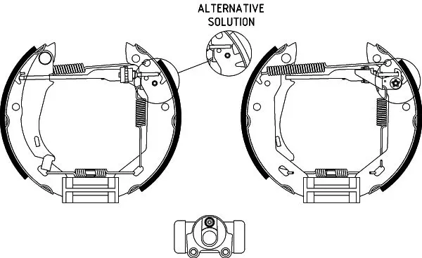 комплект спирачна челюст TEXTAR              
