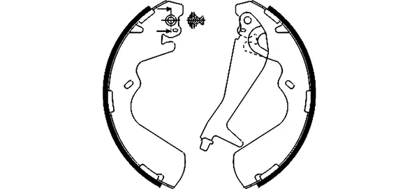 комплект спирачна челюст TEXTAR              