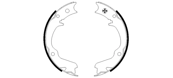 комплект спирачна челюст, ръчна спирачка TEXTAR              