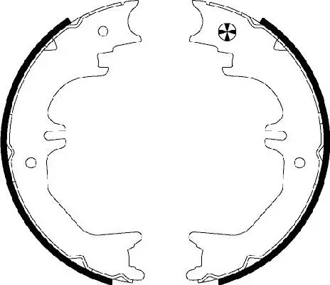 комплект спирачна челюст, ръчна спирачка TEXTAR              