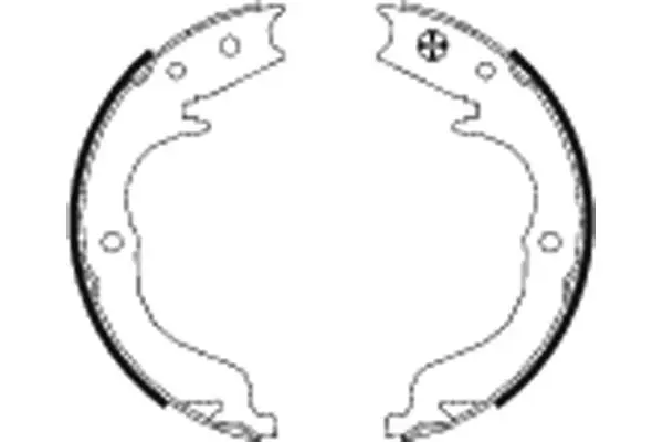 комплект спирачна челюст, ръчна спирачка TEXTAR              