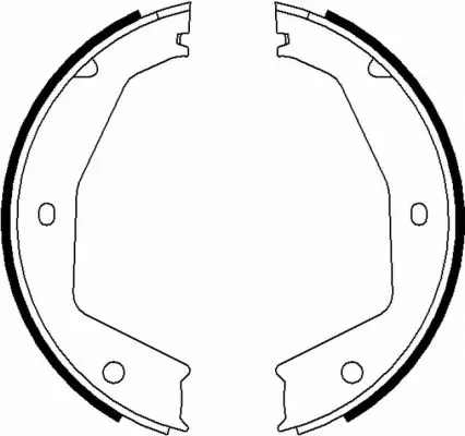 комплект спирачна челюст, ръчна спирачка TEXTAR              