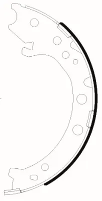 комплект спирачна челюст, ръчна спирачка TEXTAR              