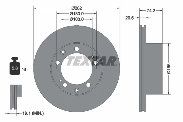 спирачен диск TEXTAR              