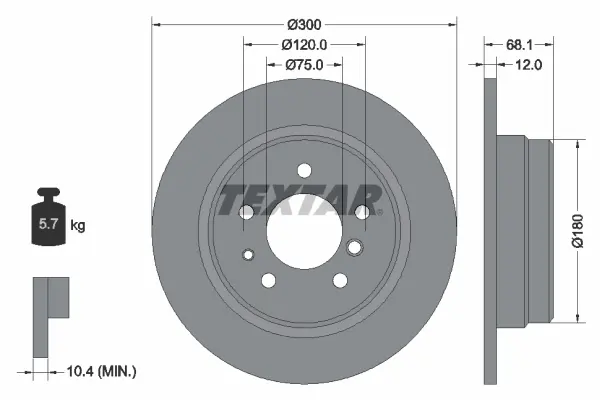 спирачен диск TEXTAR              