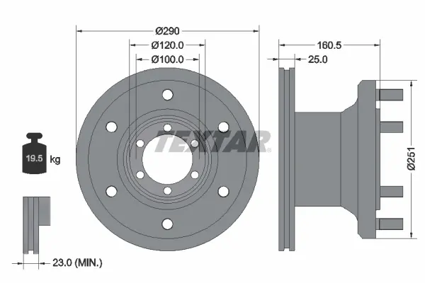 спирачен диск TEXTAR              