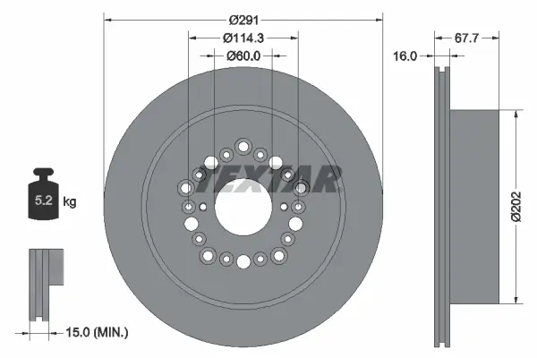 спирачен диск TEXTAR              