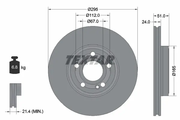 спирачен диск TEXTAR              