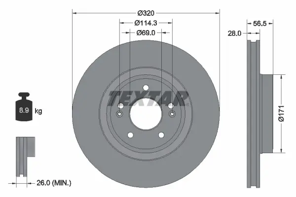 Спирачен диск TEXTAR