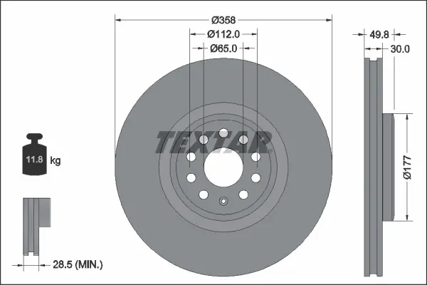Спирачен диск TEXTAR