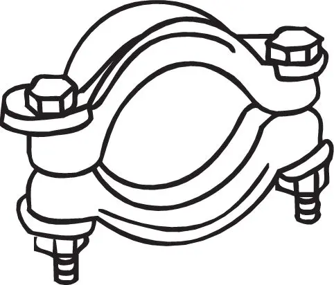 скоба за стягане, изпускателна система BOSAL               