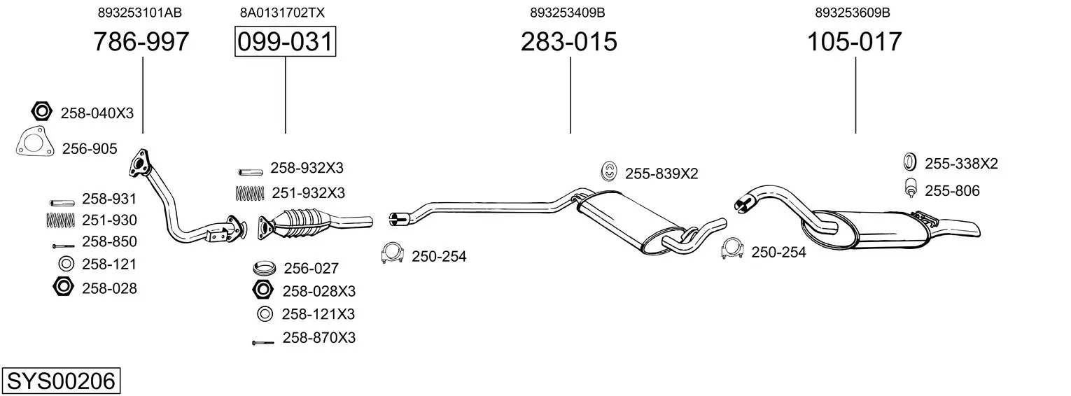 Изпускателна система BOSAL               