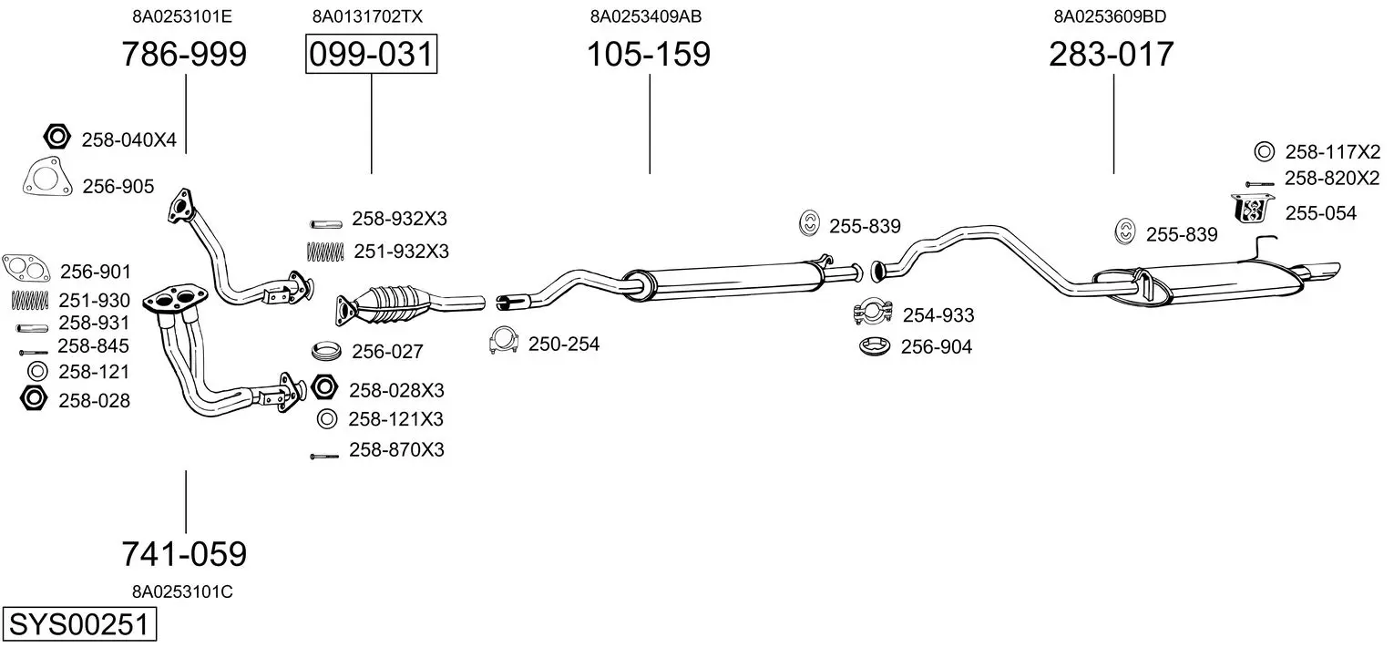 Изпускателна система BOSAL               