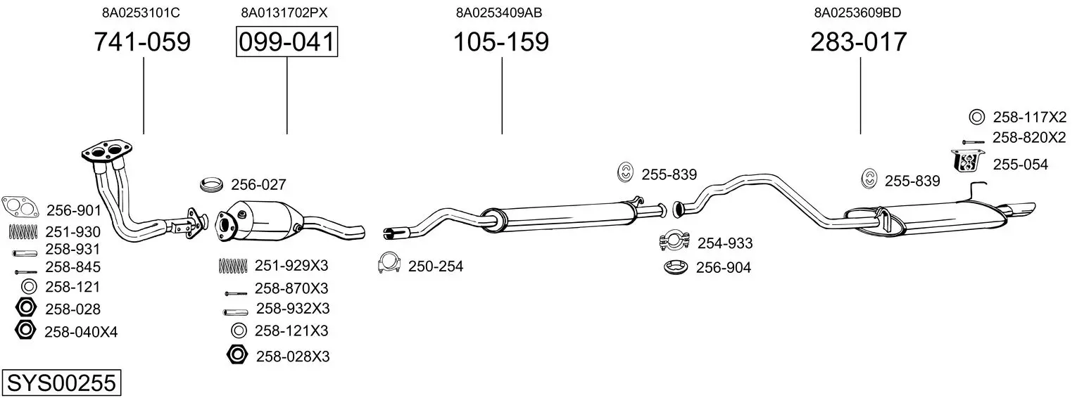 Изпускателна система BOSAL               