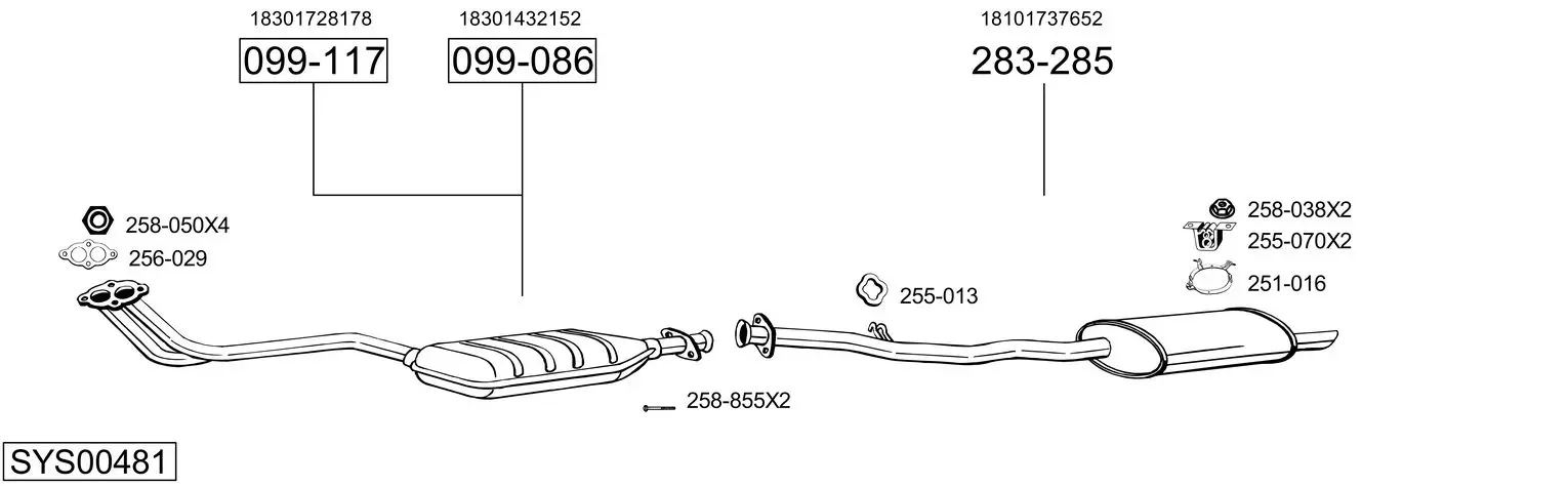 Изпускателна система BOSAL               