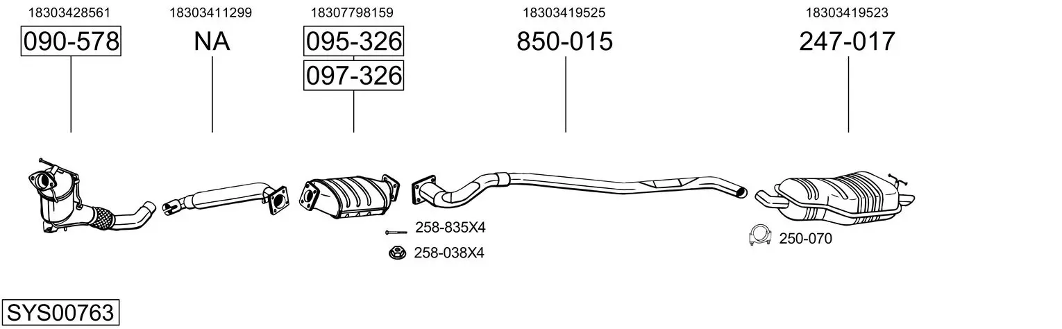 Изпускателна система BOSAL               