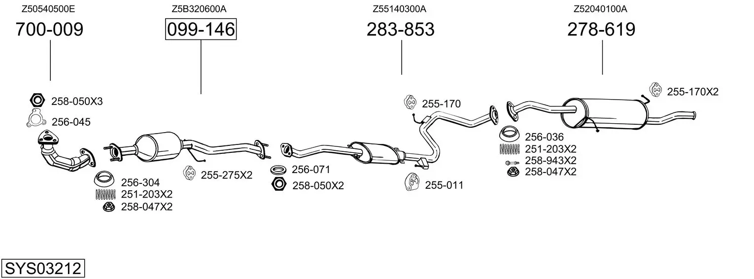 Изпускателна система BOSAL               