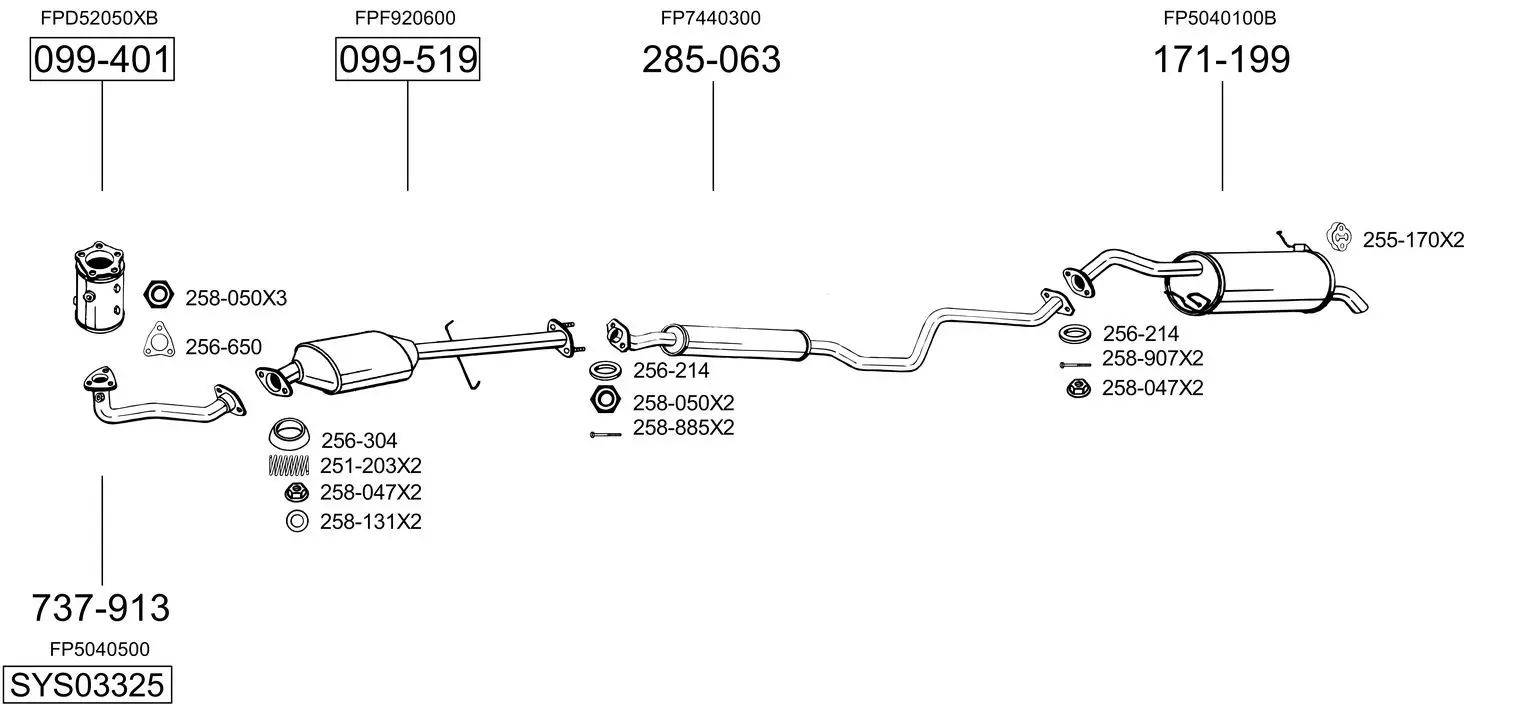 Изпускателна система BOSAL               