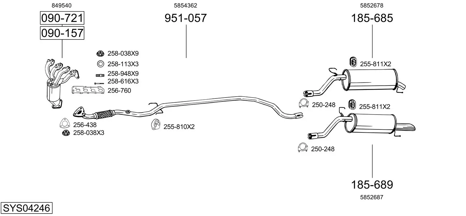 Изпускателна система BOSAL               