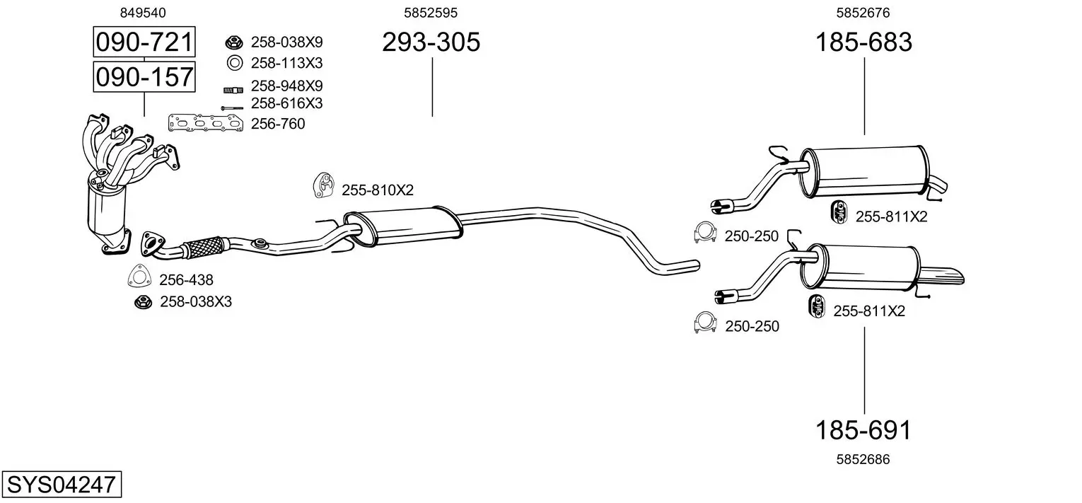 Изпускателна система BOSAL               