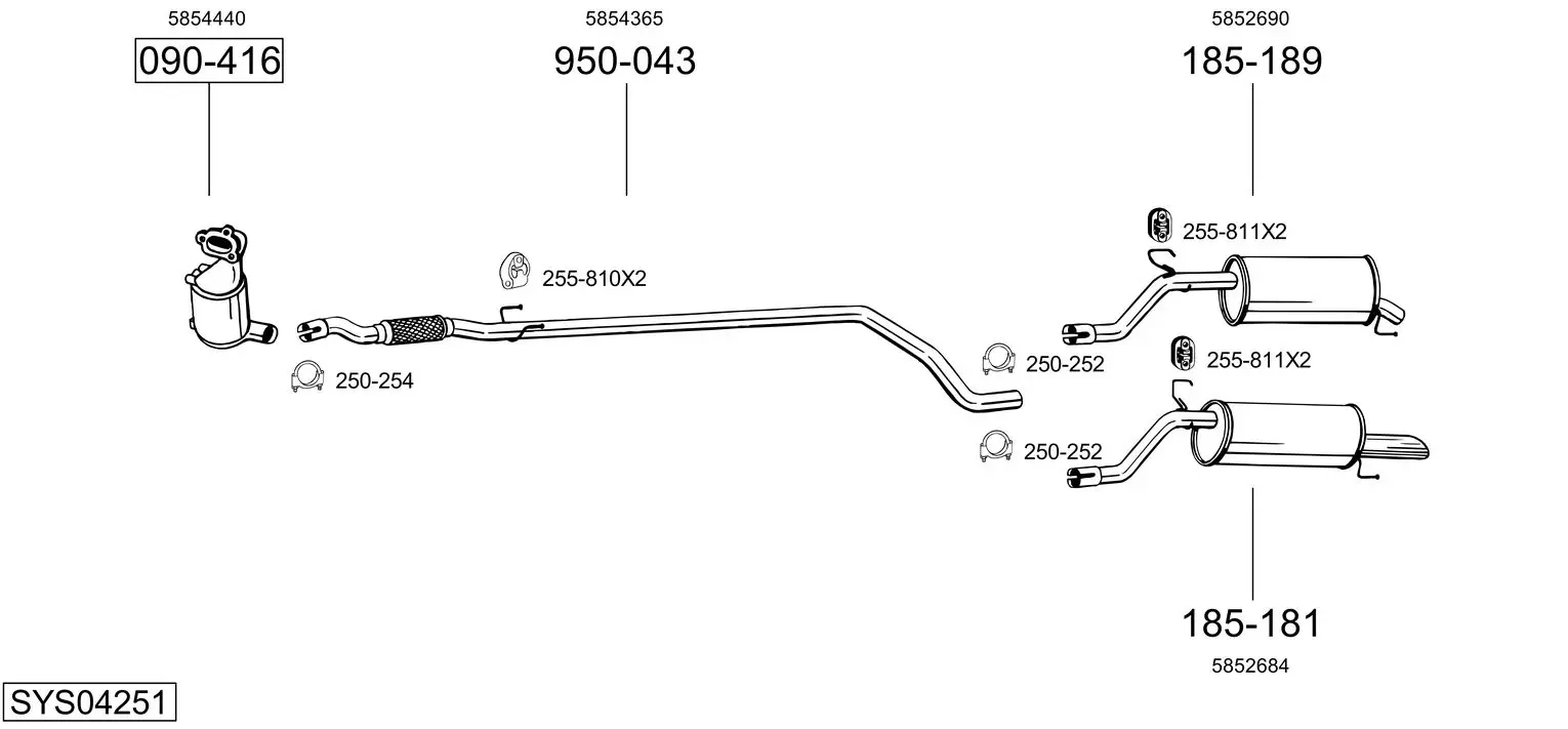 Изпускателна система BOSAL               