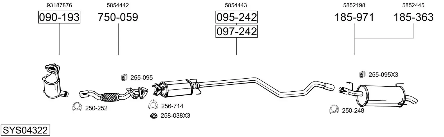 Изпускателна система BOSAL               