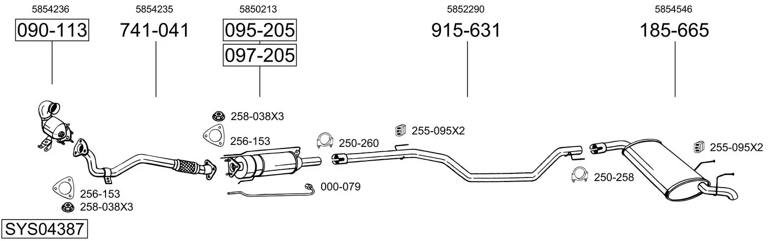 Изпускателна система BOSAL               