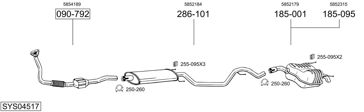 Изпускателна система BOSAL               