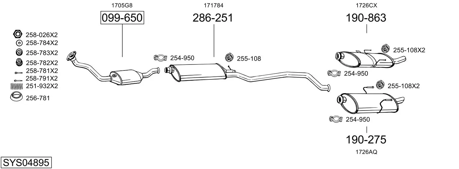 Изпускателна система BOSAL               