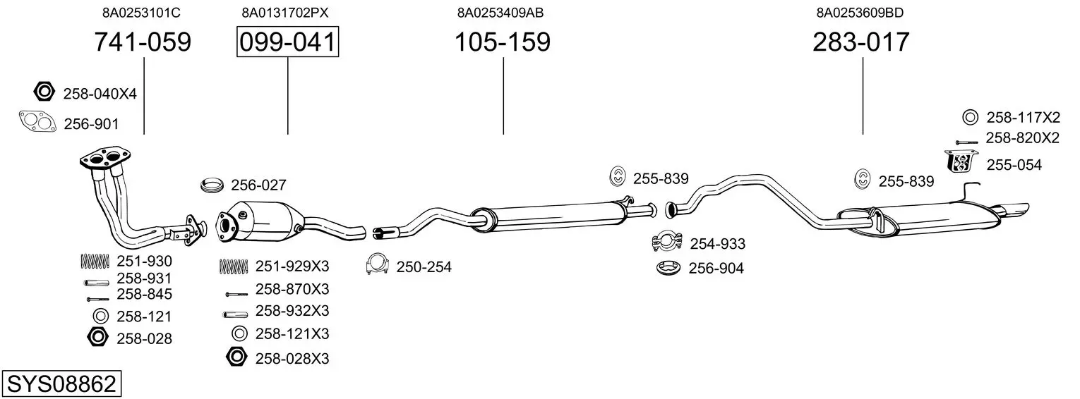 Изпускателна система BOSAL               