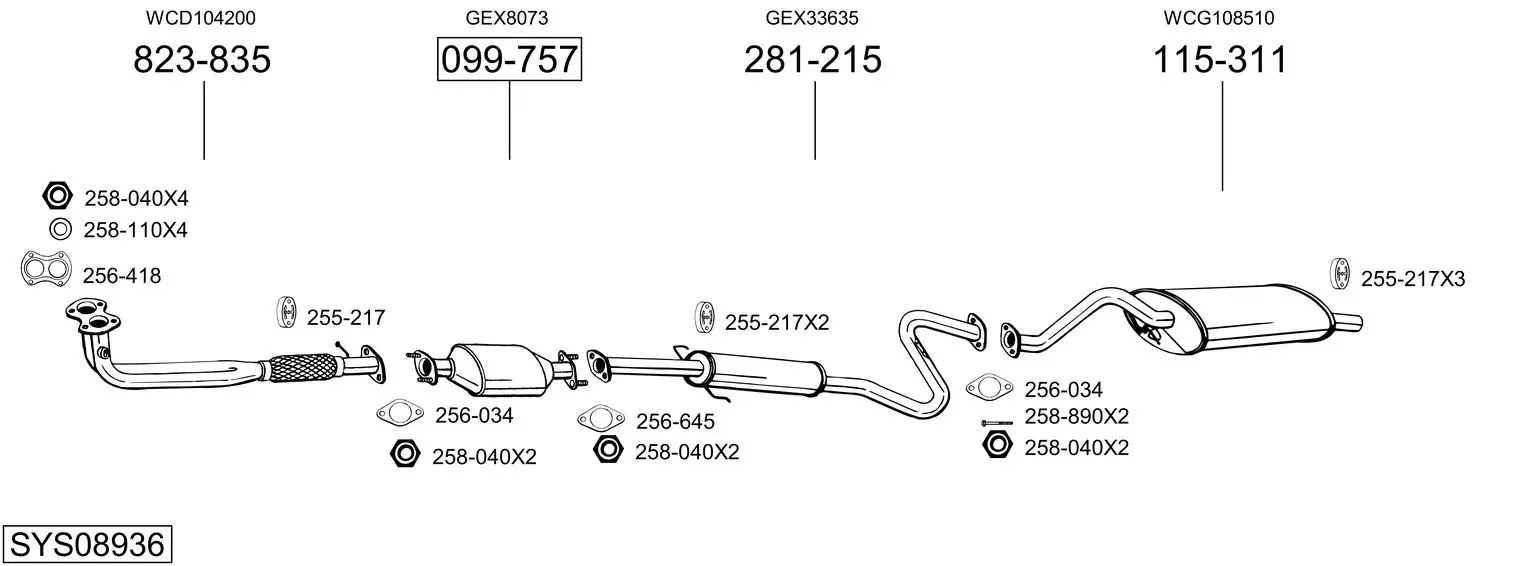 Изпускателна система BOSAL               