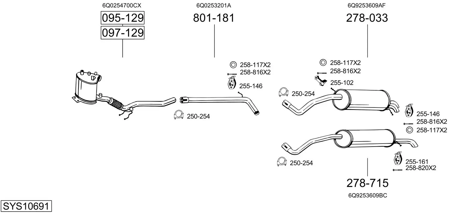 Изпускателна система BOSAL               