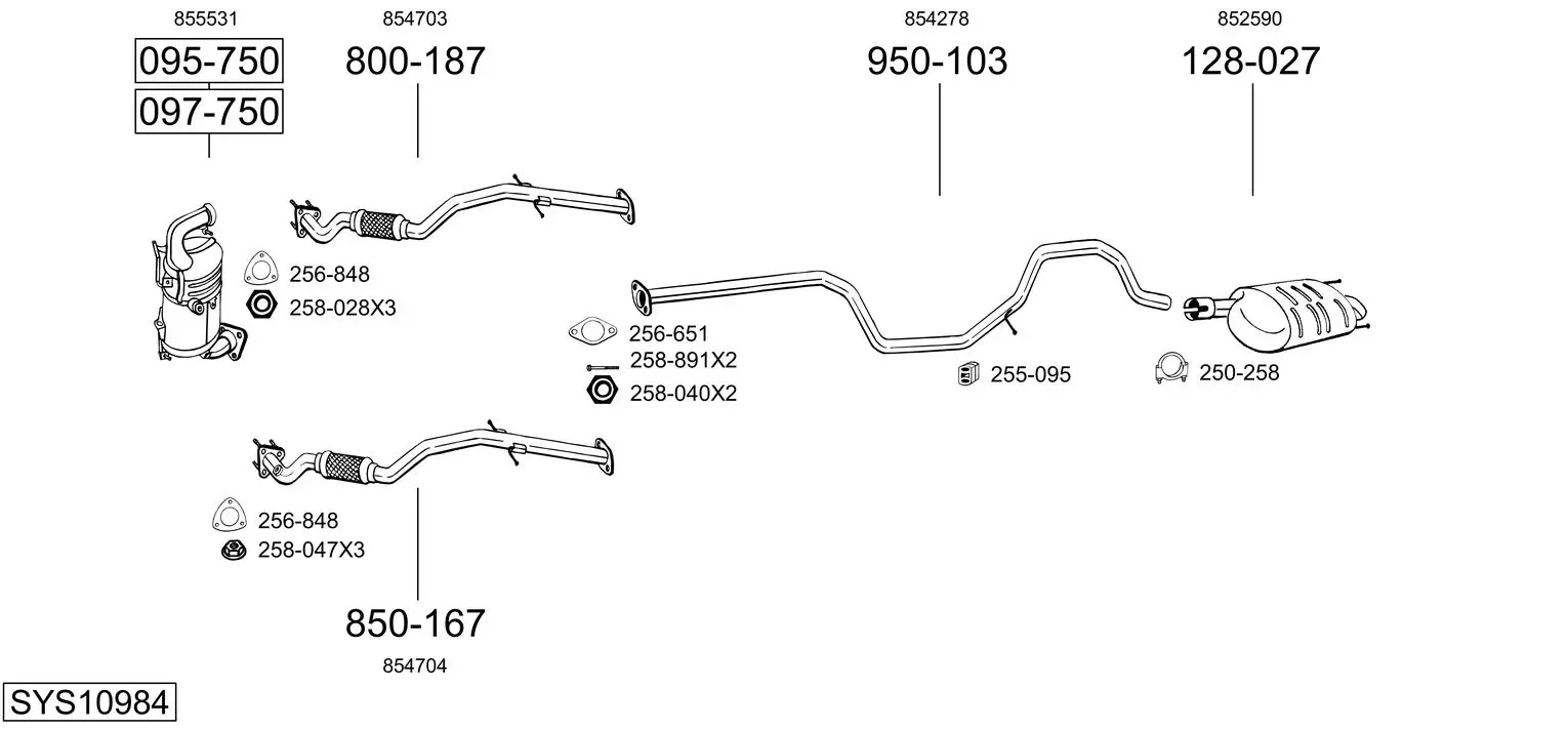 Изпускателна система BOSAL               
