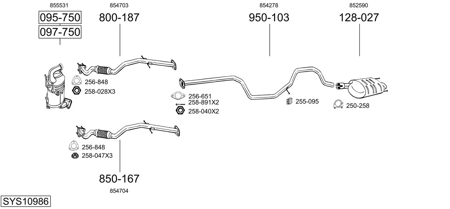 Изпускателна система BOSAL               