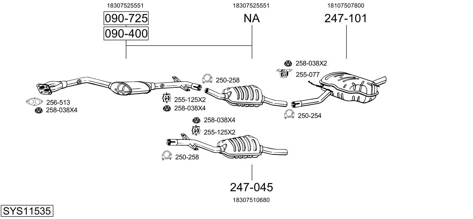 Изпускателна система BOSAL               