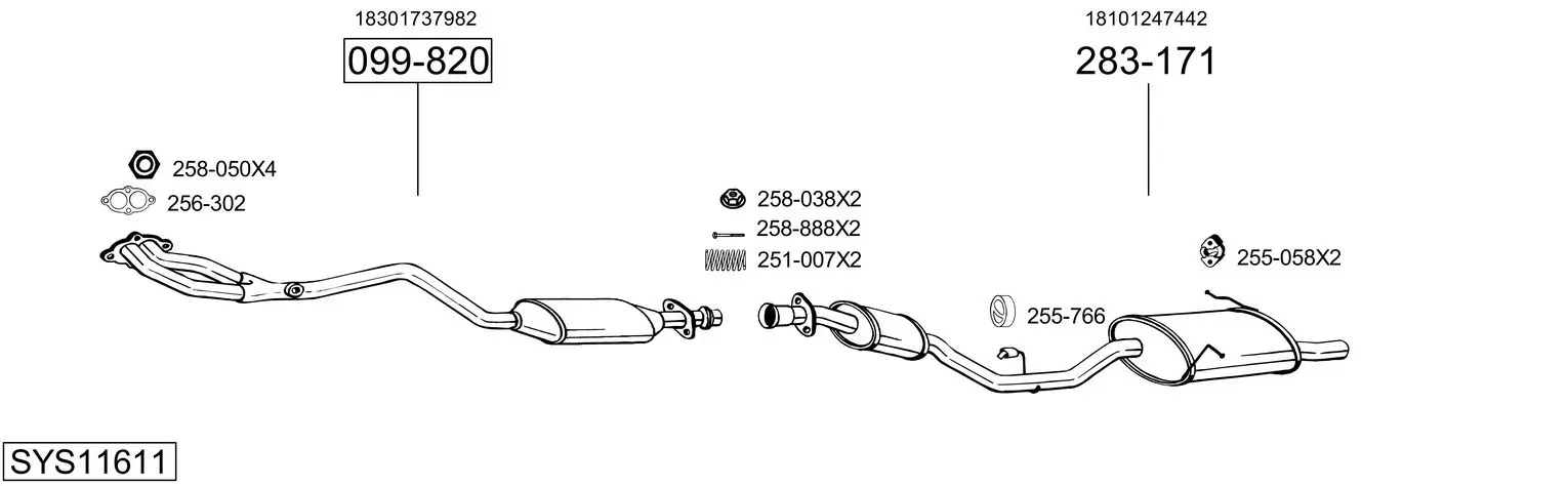 Изпускателна система BOSAL               