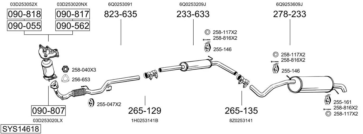 Изпускателна система BOSAL               