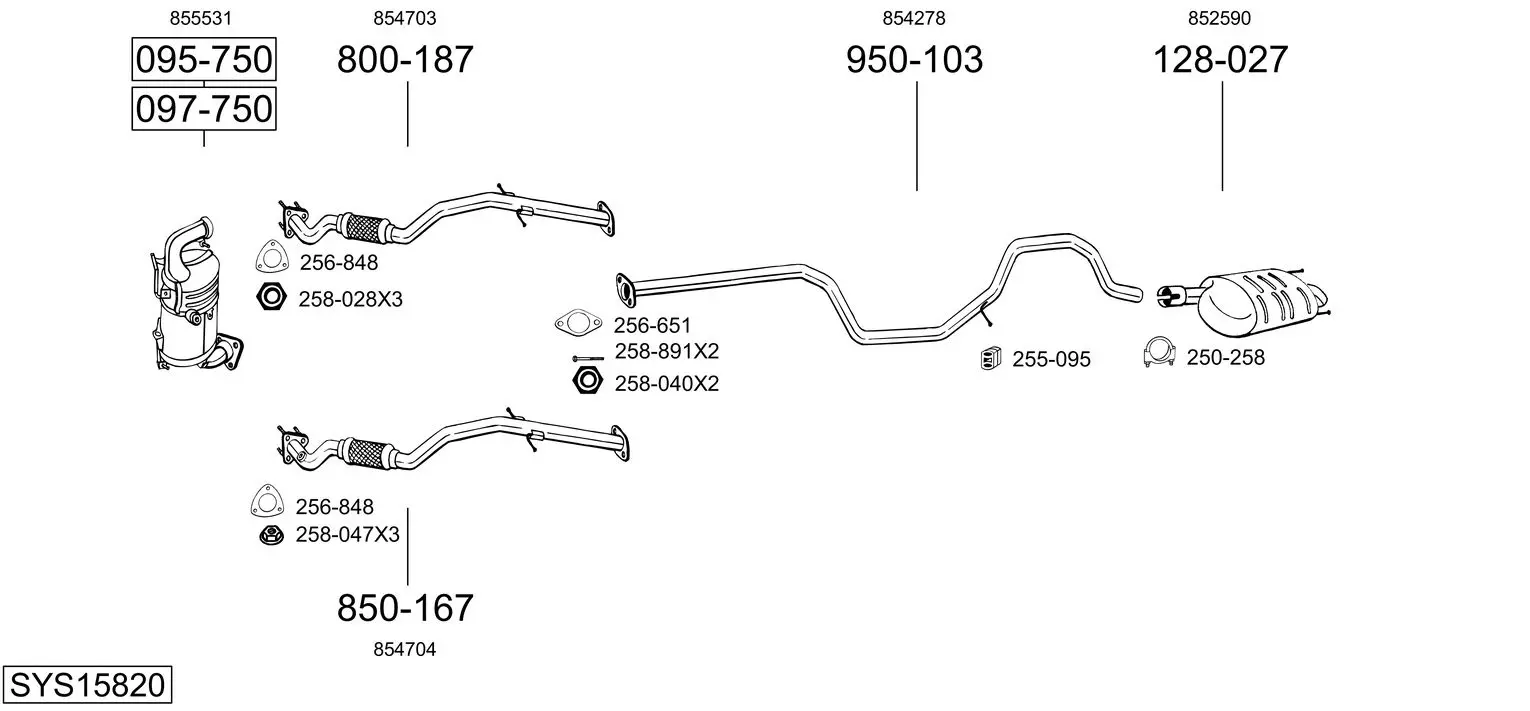 Изпускателна система BOSAL               