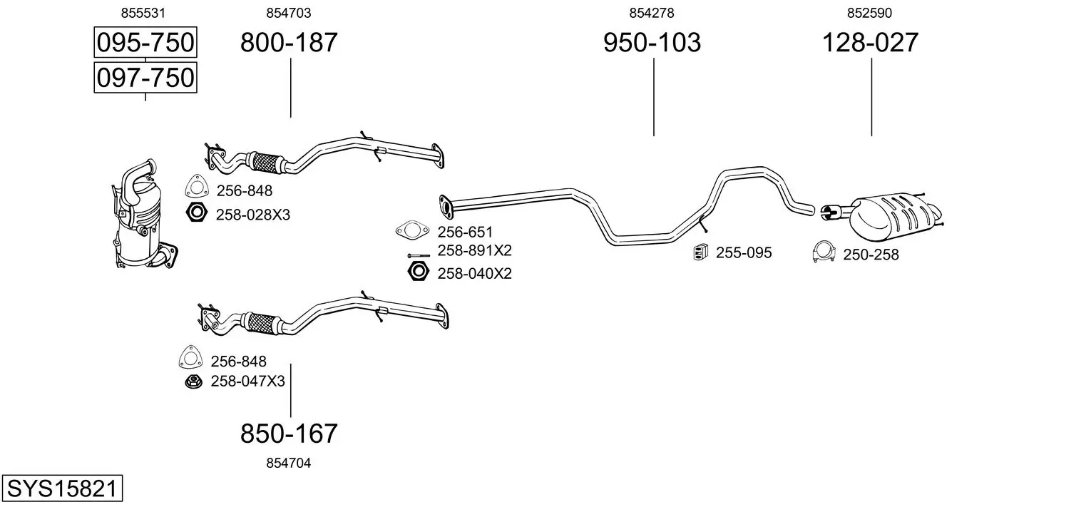 Изпускателна система BOSAL               