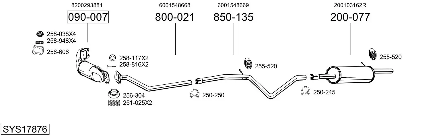 Изпускателна система BOSAL               