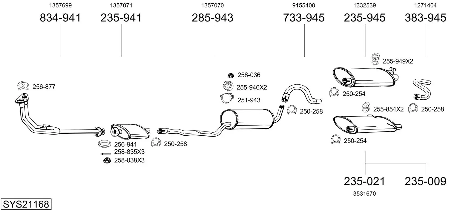 Изпускателна система BOSAL               