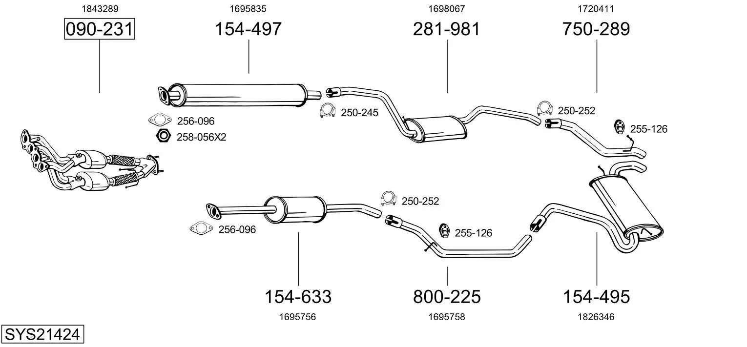 Изпускателна система BOSAL               